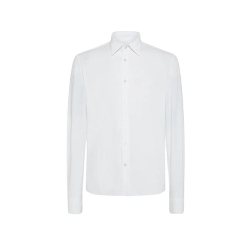 RRD Camicia elegante Camicia Uomo a maniche lunghe monocolore Bianco - Francavilla Moda
